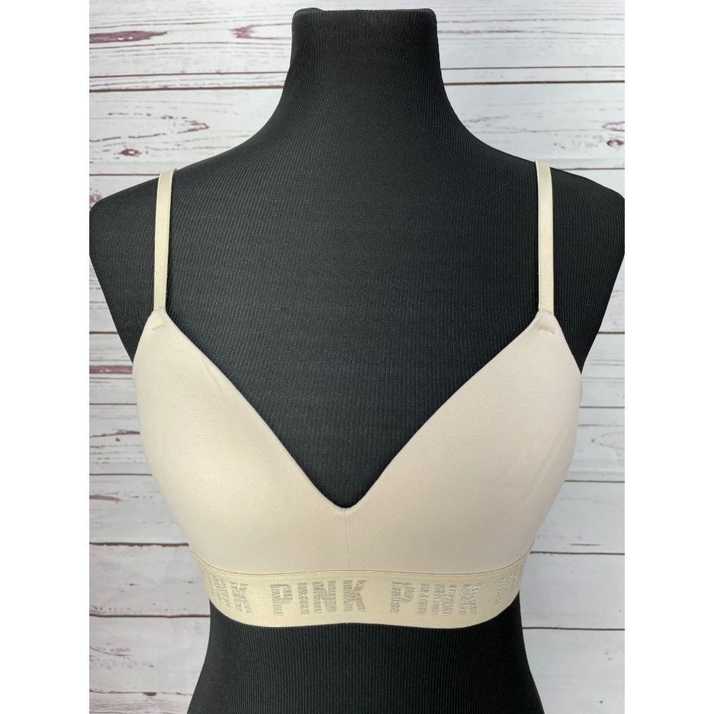 PINK by Victoria's Secret Beige Wear Everywhere Wireless Push-Up Bra‎ Size 34B